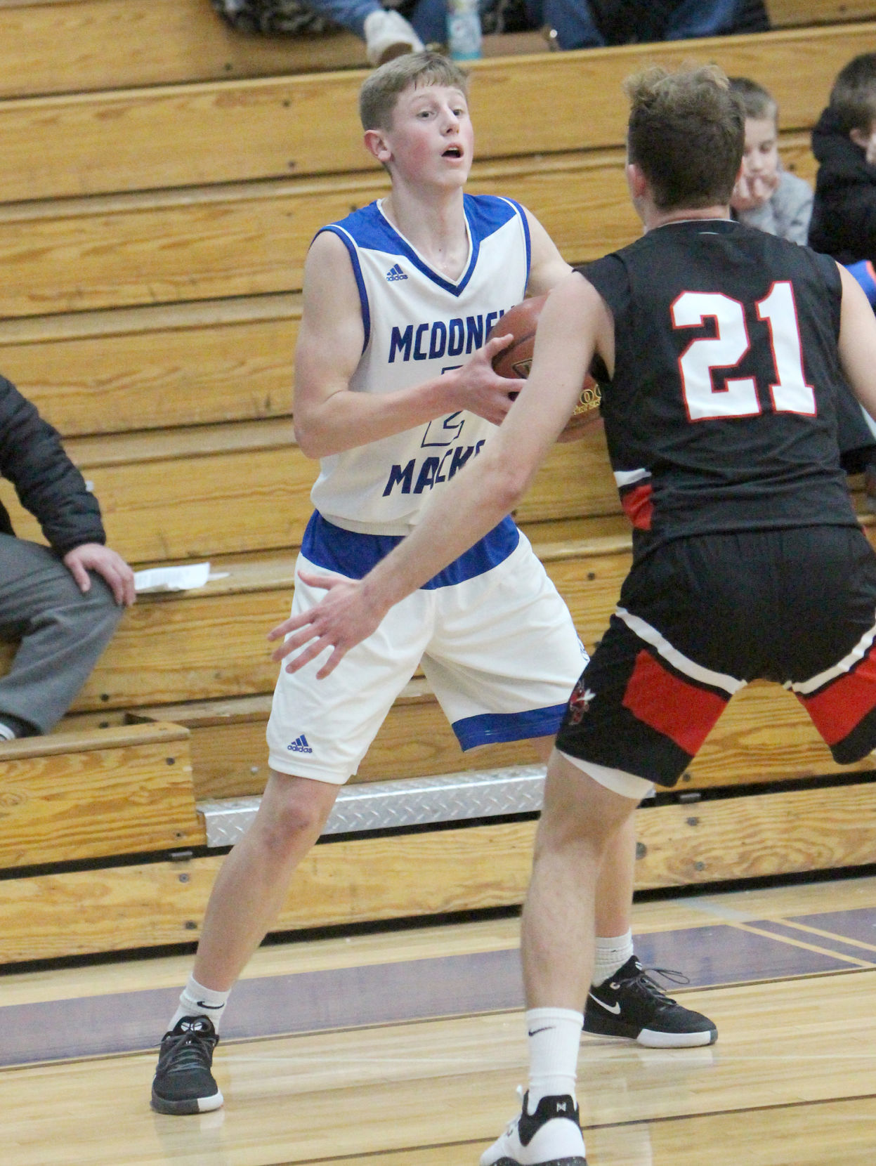 Alma Center Lincoln at McDonell boys basketball 1-18-20